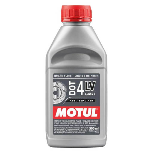 Motul 111254 Brake Fluid DOT 4 LV Low Viscosity Racing Hydraulic Clutch Class 6 ABS ESP ASR 500 ml