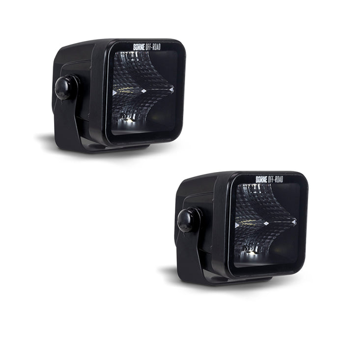 Mishimoto Borne Off-Road Light Pods (Kit of 2) 3x3 Flood