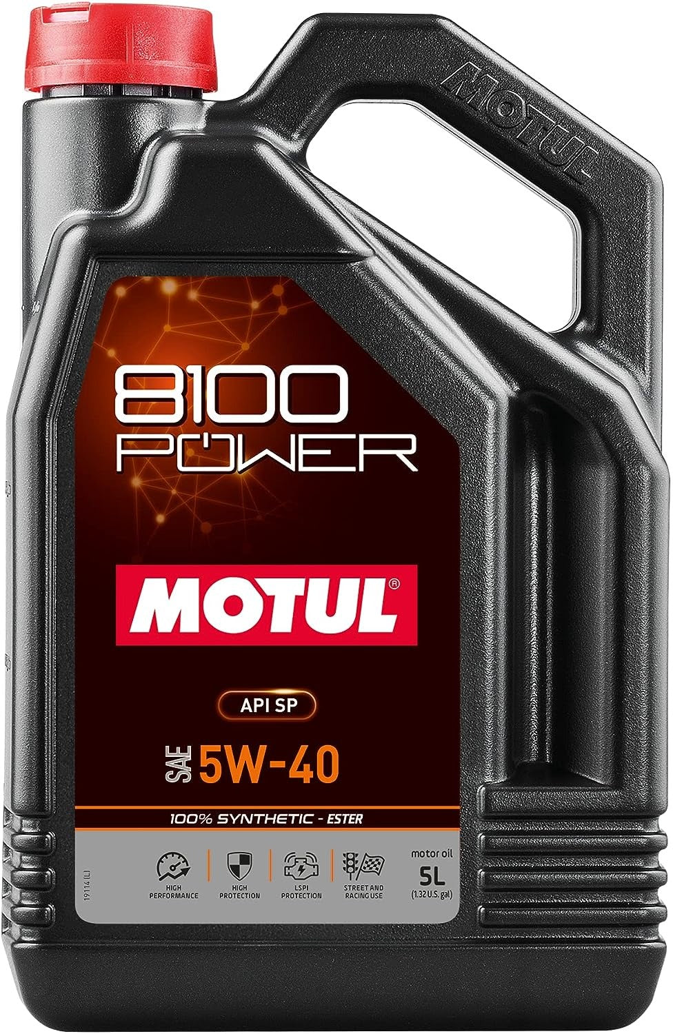 Motul 111809 8100 POWER 5W-40 Motor Oil 100% Synthetic Ester 5