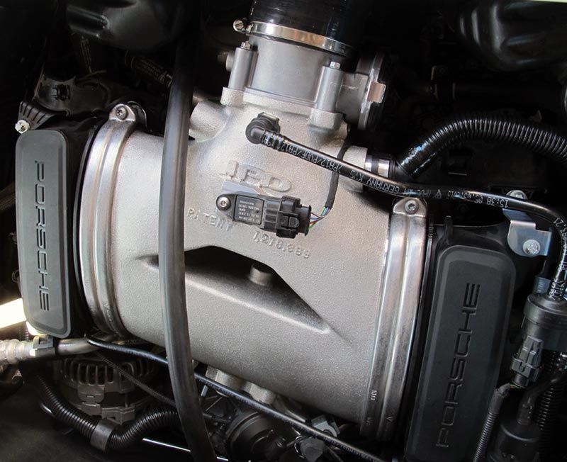 IPD 981 Cayman / GTS/ Spyder/ GT4 82mm Competition Plenum and 997 GT3 Porsche Throttle Body 82mm