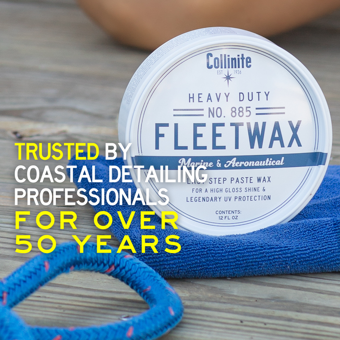 Collinite 885 Heavy Duty Fleetwax Paste (12oz) with Microfiber Towel