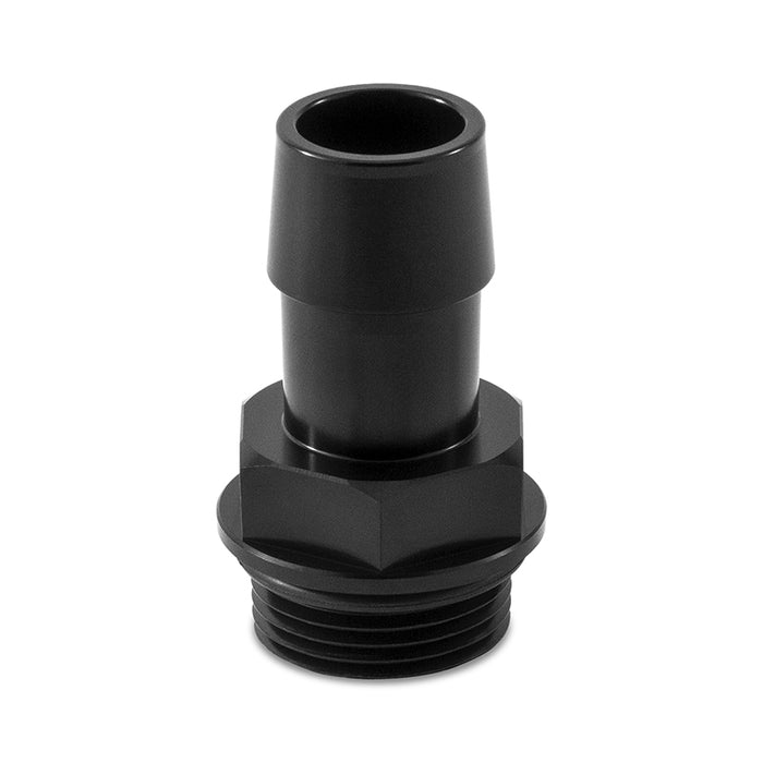 Mishimoto M27 x 2.0 to 3/4in Hose Barb Aluminum Fitting - Black