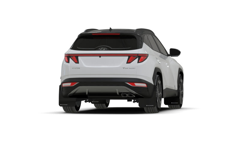 Rally Armor 22-24 Hyundai Tucson Black UR Mud Flap w/Red Logo