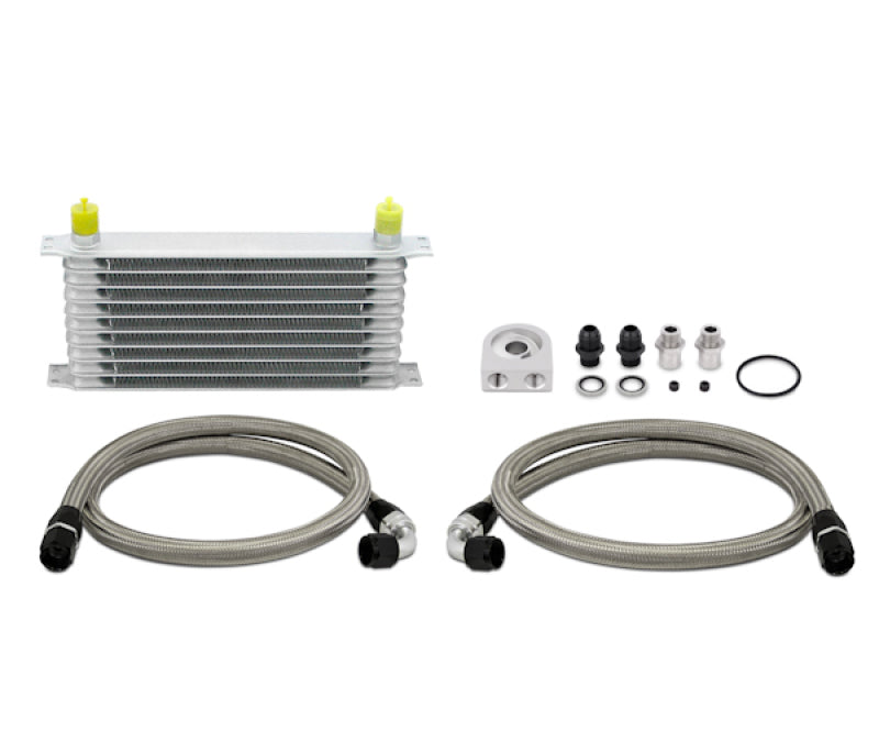 Mishimoto Universal 10 Row Oil Cooler Kit (Metal Braided Lines)