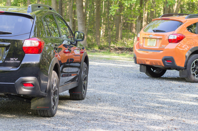 Rally Armor 13-17 Subaru Crosstrek XV Black Mud Flap w/Orange Logo