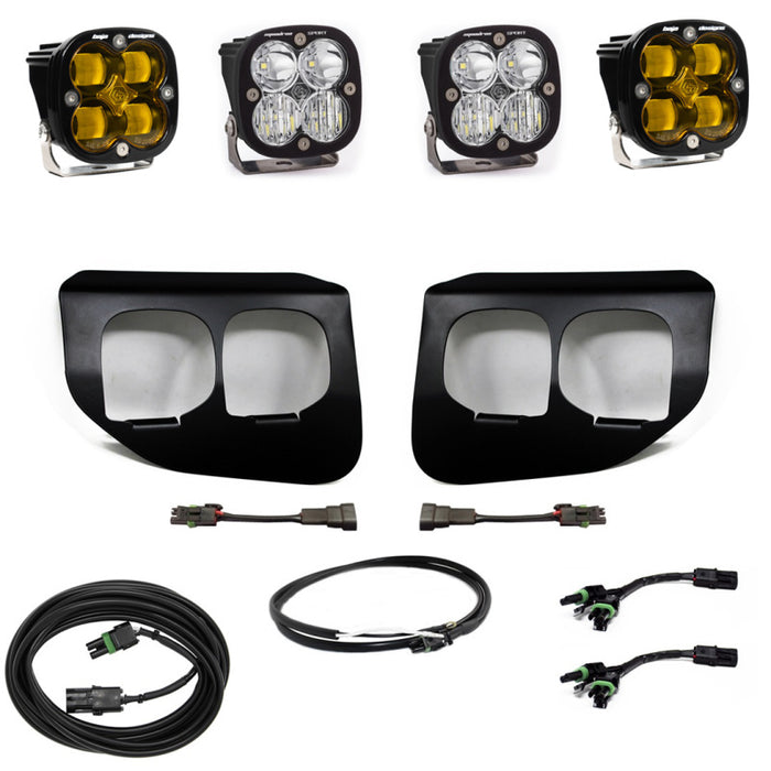 Baja Designs Ford Super Duty (20-On) Fog Lights FPK Amber SAE/Sport DC Baja Designs w/Upfitter